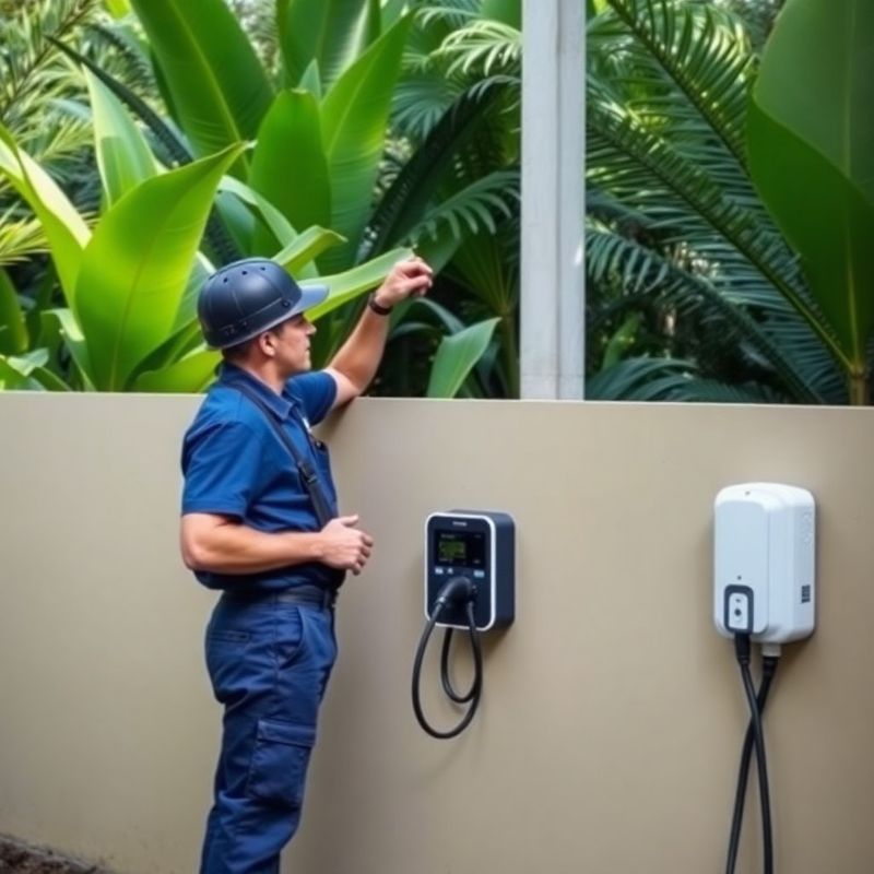 Instalación de una estación de carga EVSE Nivel 2